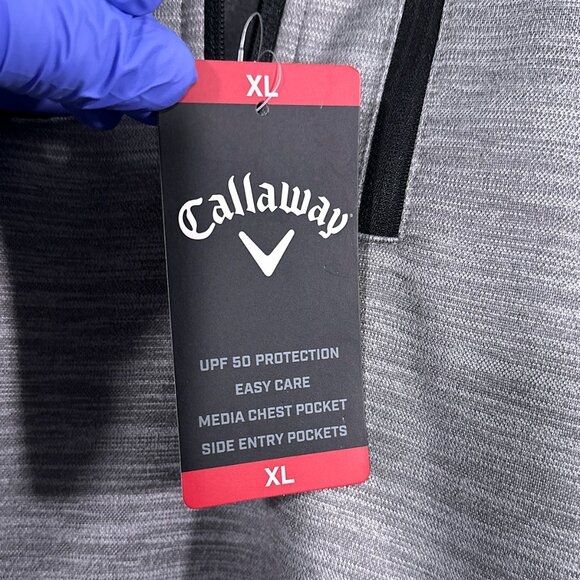 NWT‎ Callaway Quarter Zip Pullover Long Sleeve Golf UPF 50 Protection Size XL - Picture 8 of 14
